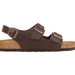 Sandales*Birkenstock Milano Natural Leather Dark Brown