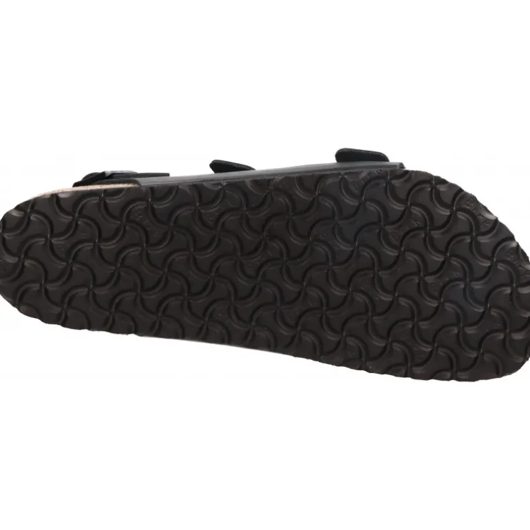 Sandales*Birkenstock Milano Natural Leather Noir