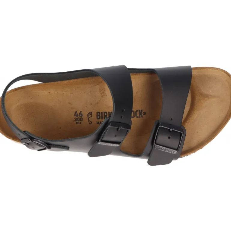 Sandales*Birkenstock Milano Natural Leather Noir