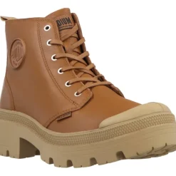 Bottines*Palladium Pallabase Leather Dear Brown