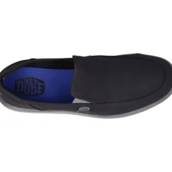 Mocassins*HeyDude Sunapee M Canvas Black/Charcoal