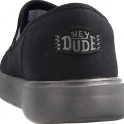 Mocassins*HeyDude Sunapee M Canvas Black/Charcoal